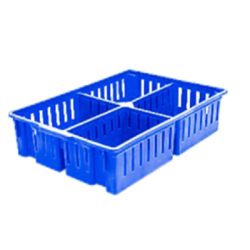 Ящик пластиковый 4-х секционный для транспортировки суточных цыплят 700х500х150